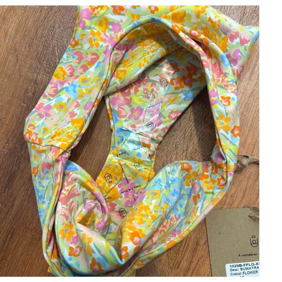 NWT Stone Fox Swim Sumatra Bikini Bottom In Flower Fields Size XS - Picture 6 of 7